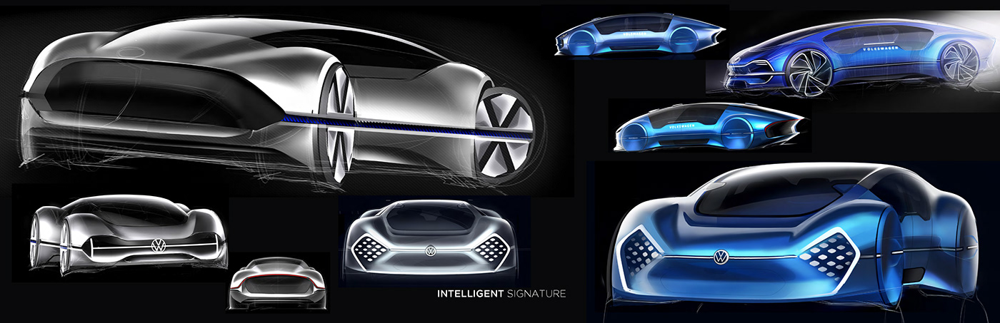 3D car cardesign concept mobility Render volkswagen