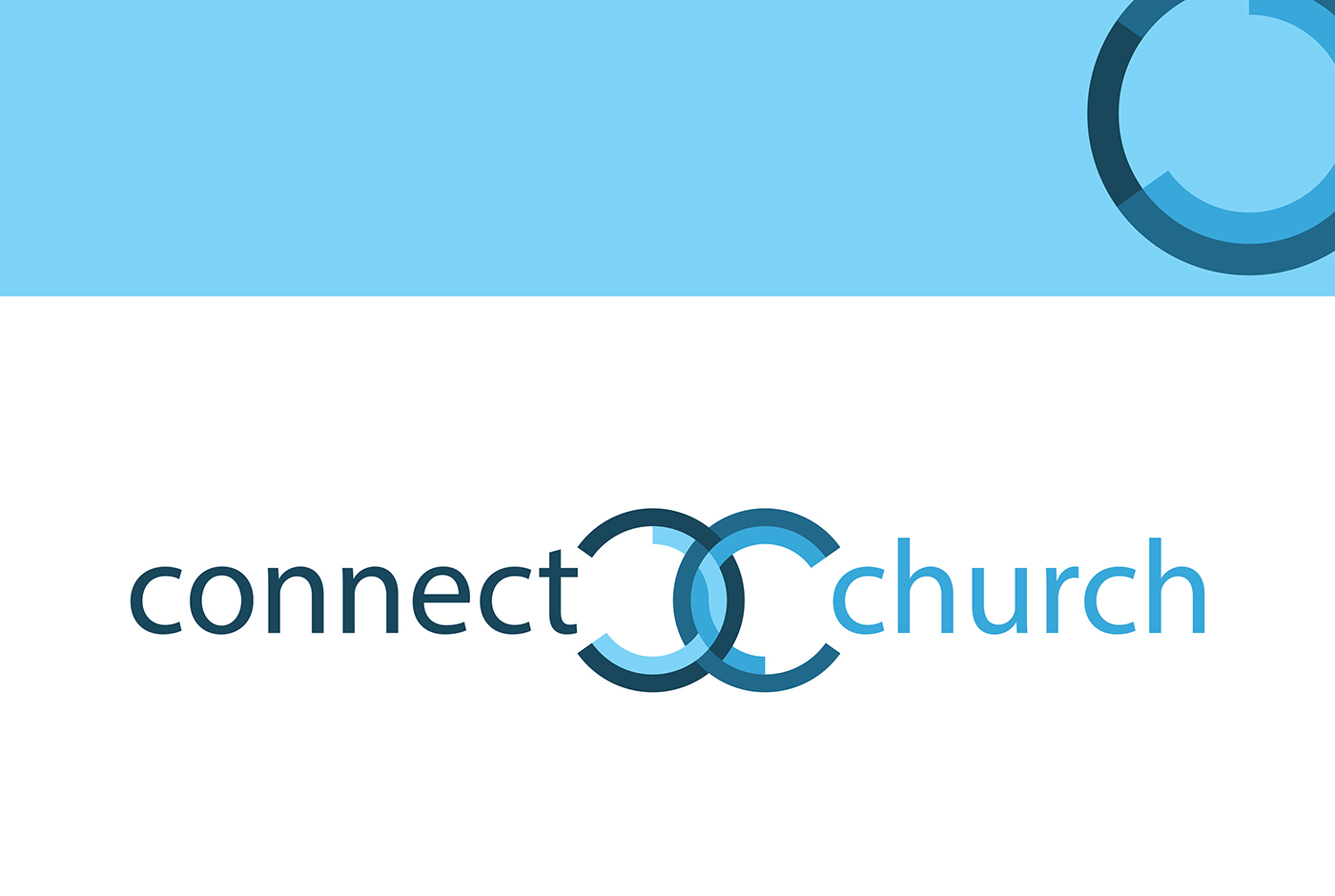 typography   blue cyan vector circle logo church