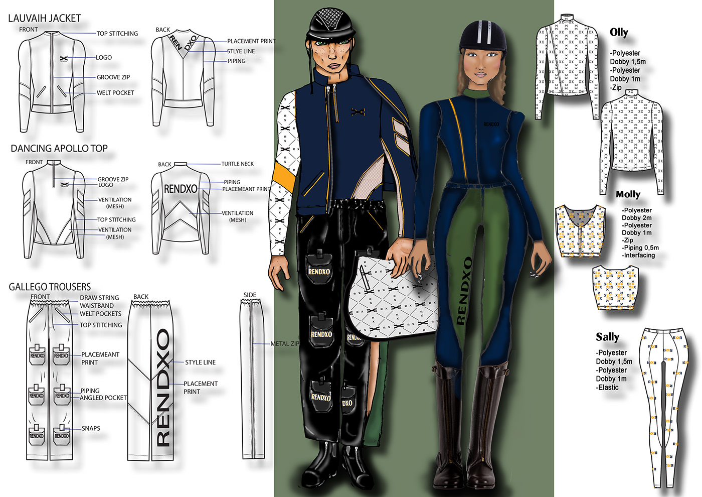 Sportswear Fashion  Photography  photoshoot editorial design Adobe Photoshop horse sketch adobe illustrator