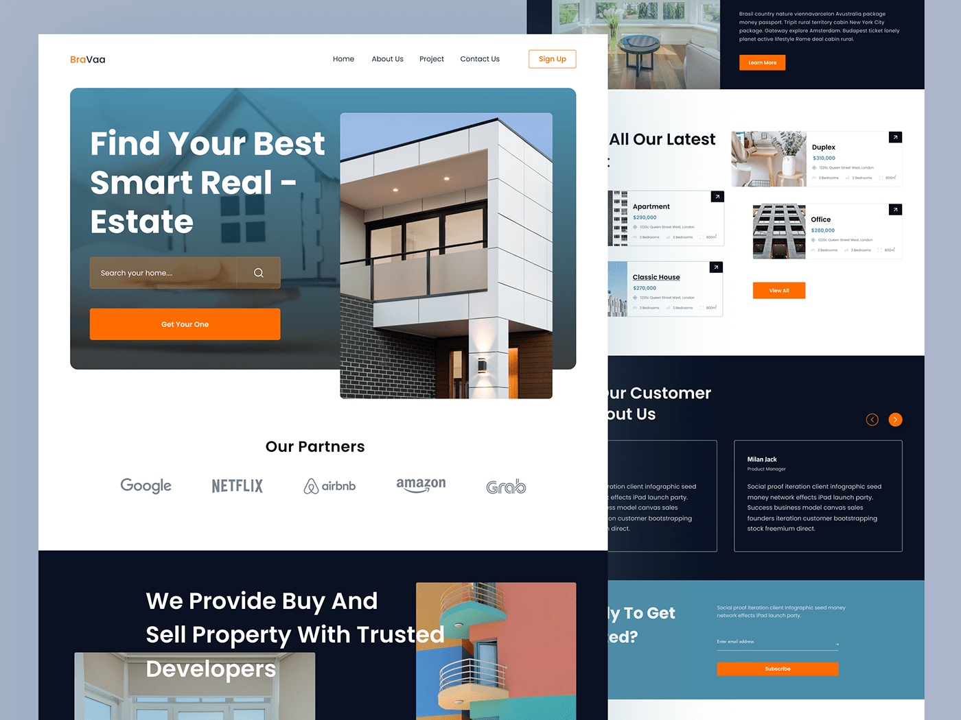 architecture home home page design property real estate real-estate Real-Estate Web Design real-estate website Real-state Website Design Website
