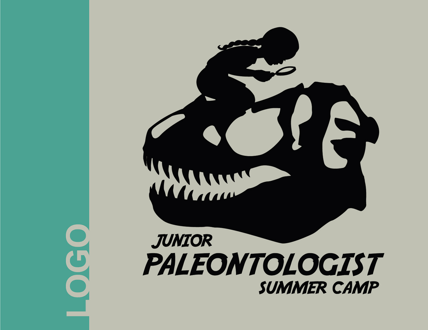 branding  design paleontology summer camp