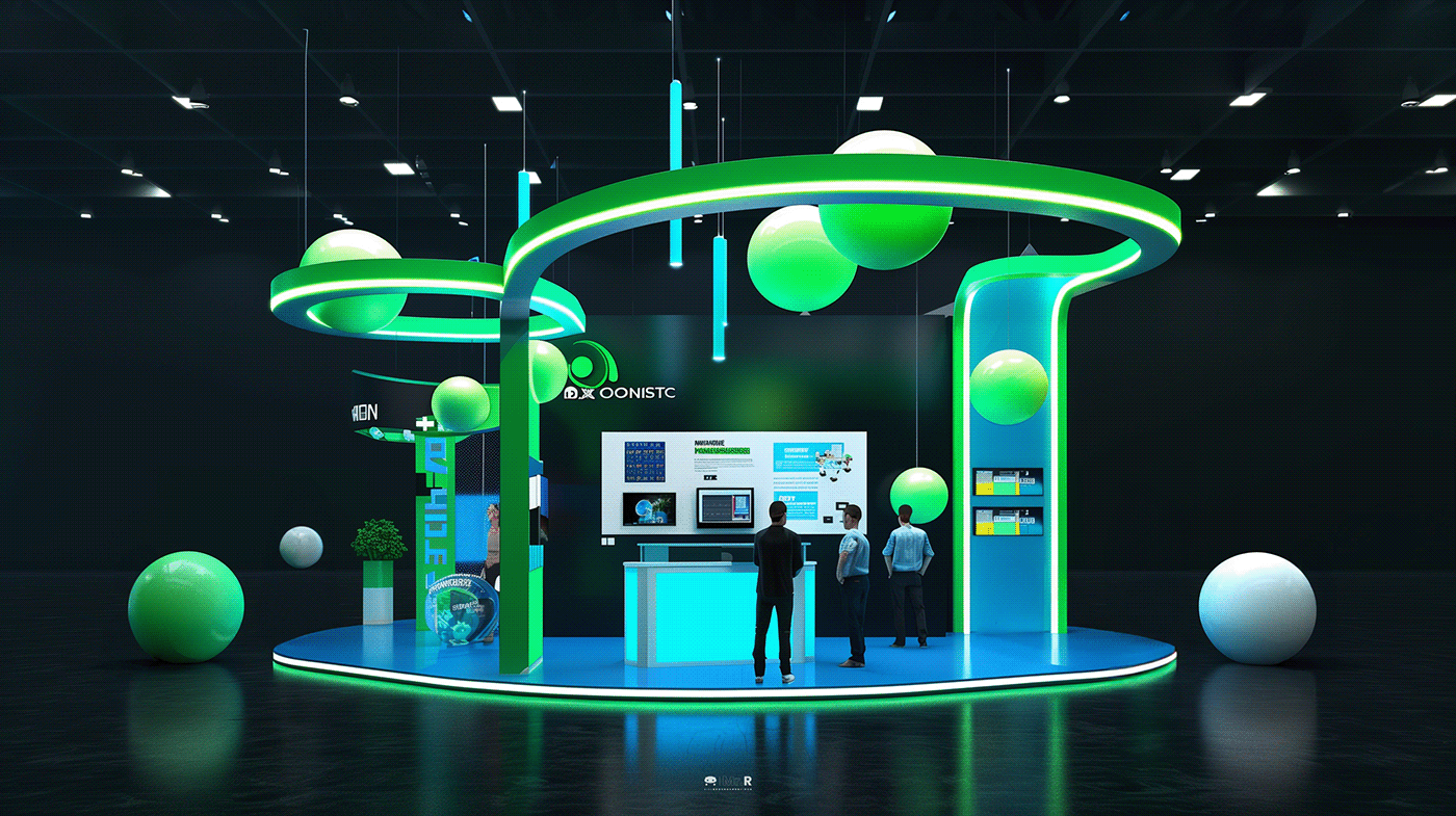 aigc midjourney 聯名設計 Exhibition Design  booth Exhibition  Stand booth design 展台设计，临展