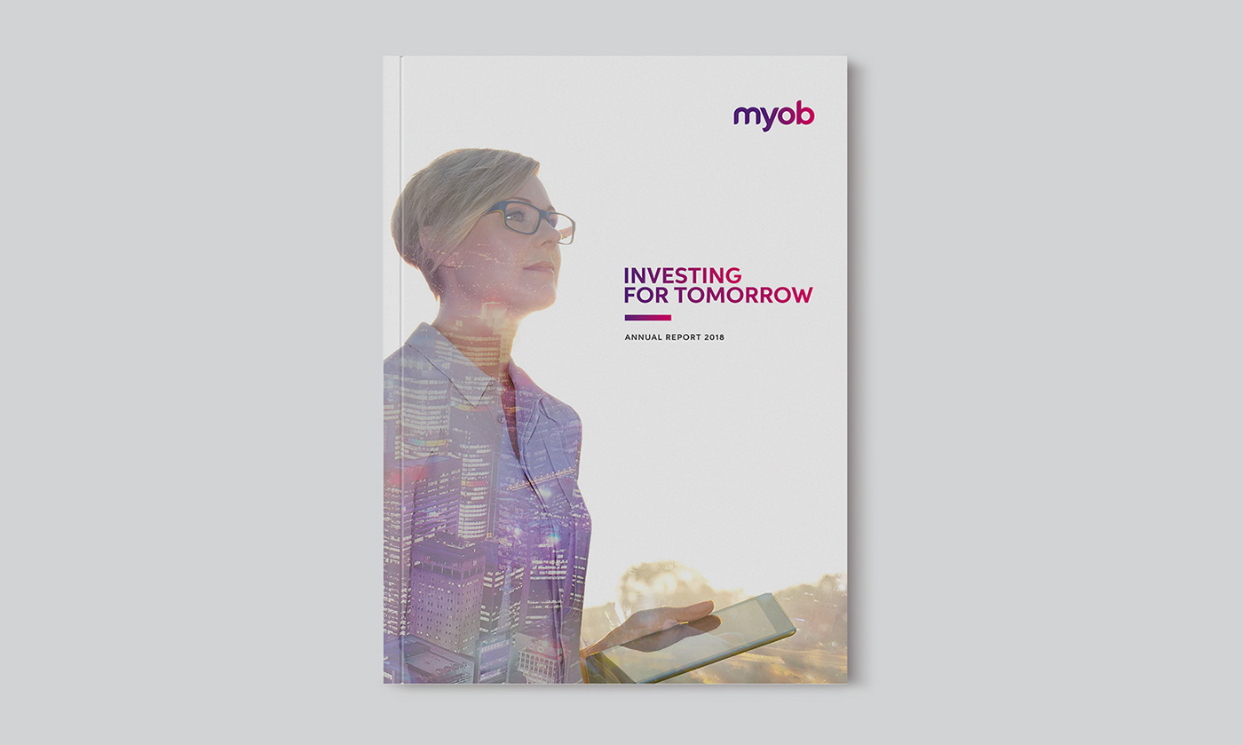 annual report graphic design  branding  art direction  typography   typesetting MYOB Sydney Design