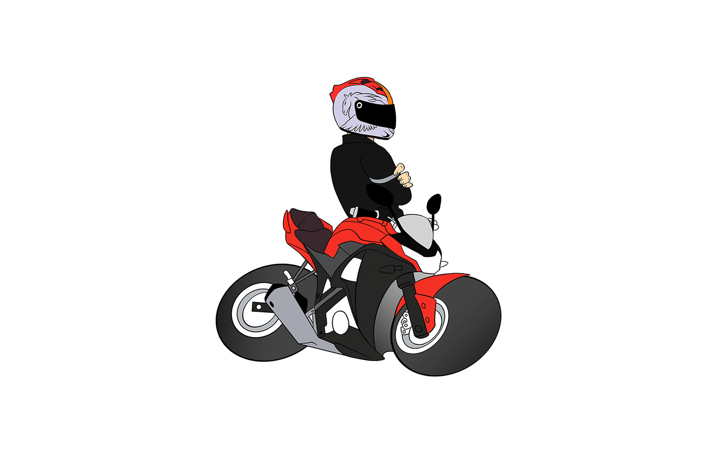Image may contain: cartoon, wheel and motorcycle