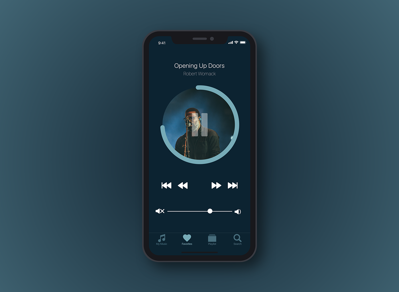 Music Player mobile ux/ui daily challenge iphone iphonex music