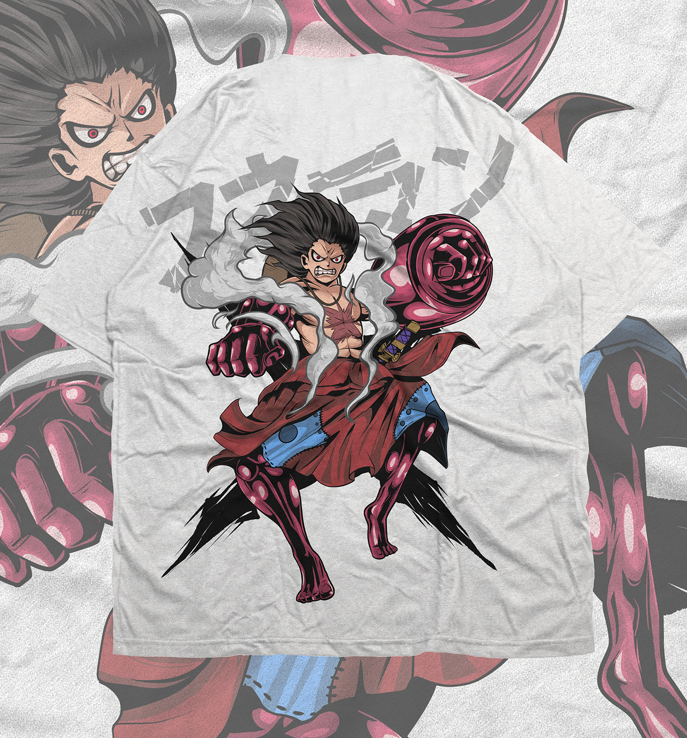 anime anime tshirt apparel Clothing ILLUSTRATION  one piece snakeman streetwear t-shirt Tshirt Design