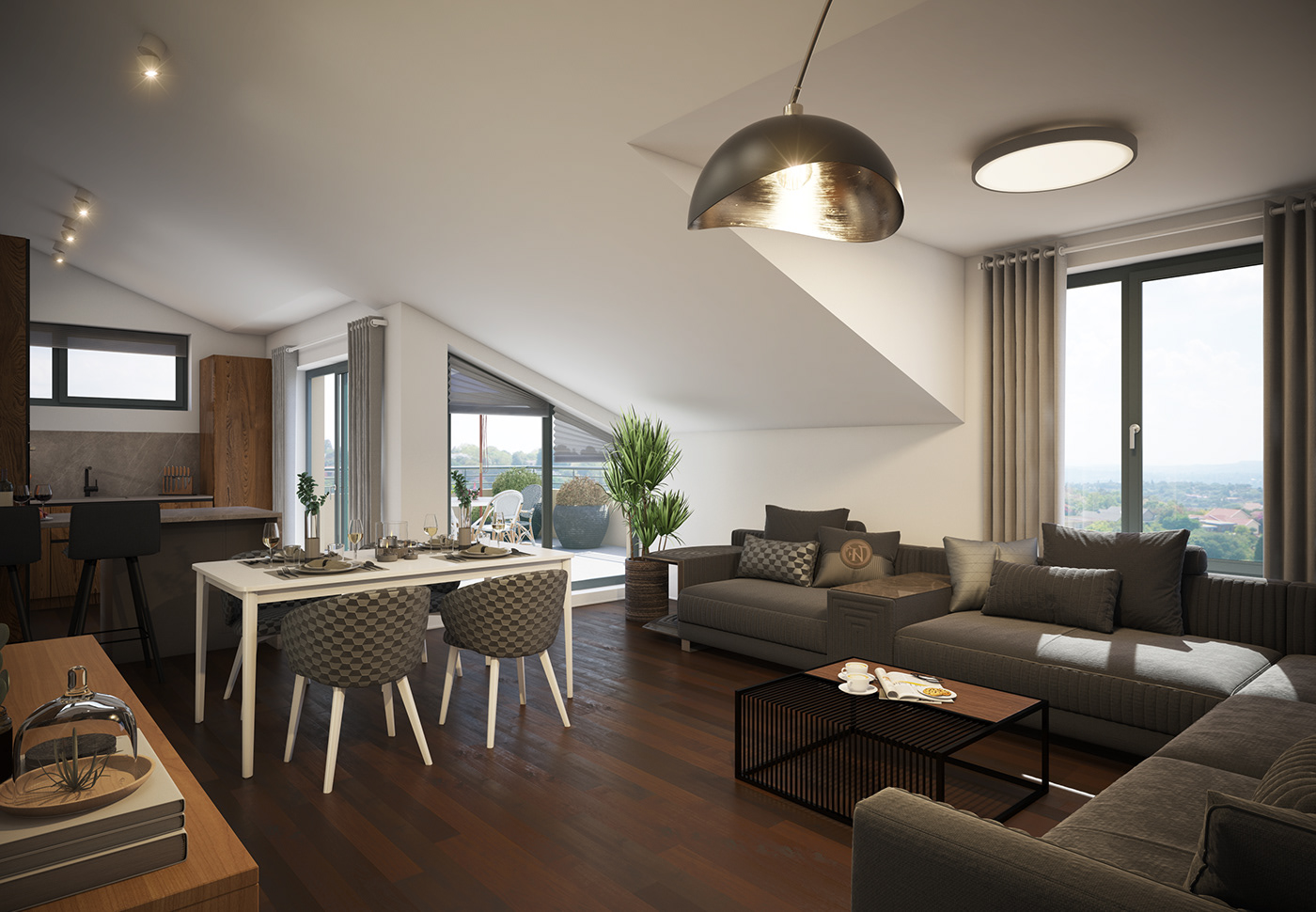 building germany house residential 3D 3dmax modeling Render V-ray visualization