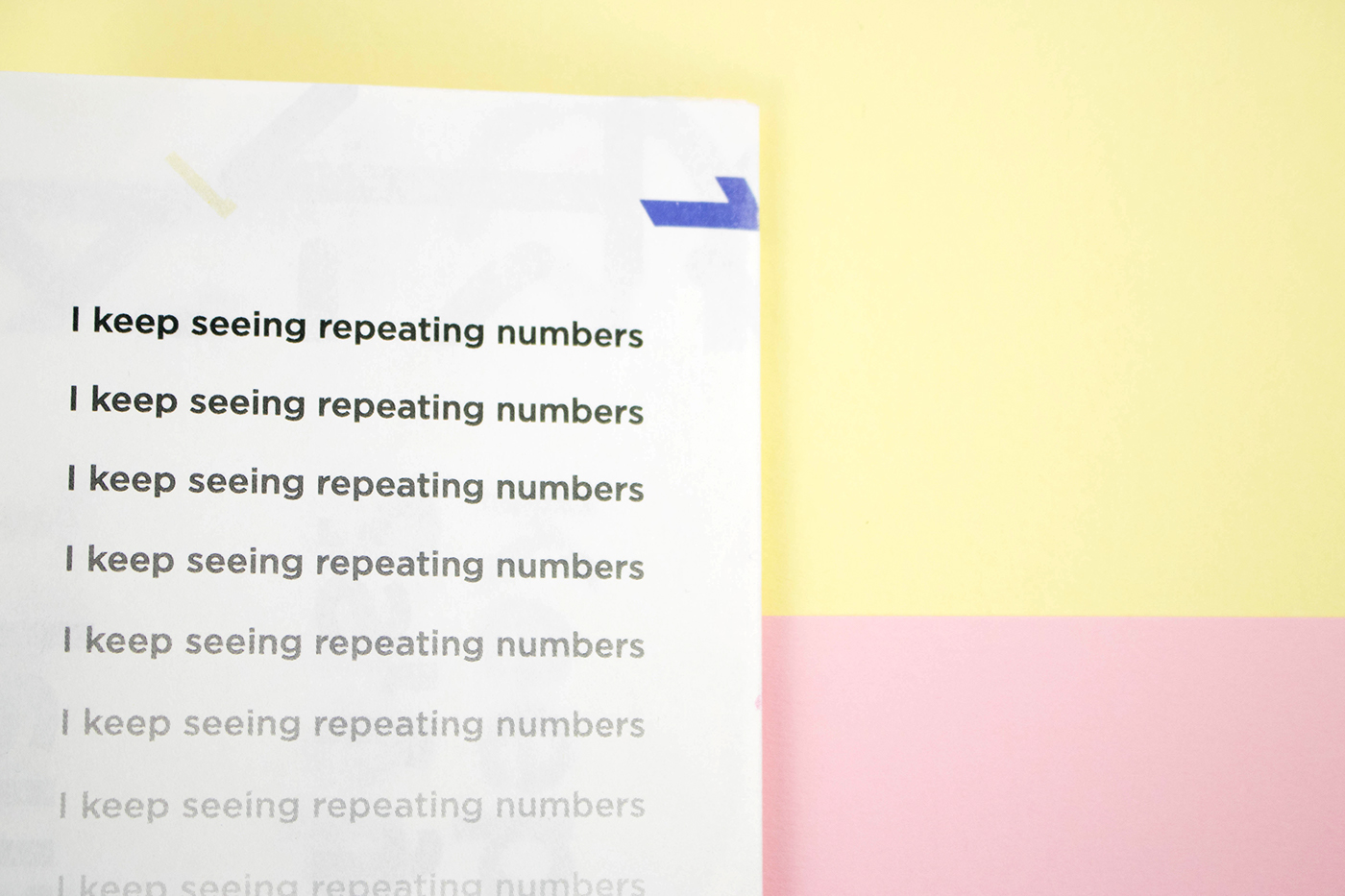 numbers format fold print colour bold idea generation concept Numerology spiritual