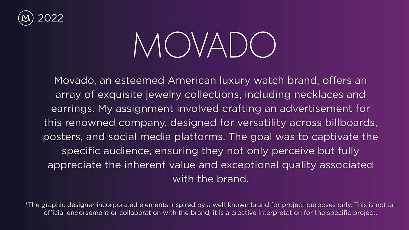 Movado Advertising  marketing   Poster Design billboard design graphic design  visual identity Social media post Brand Design identity