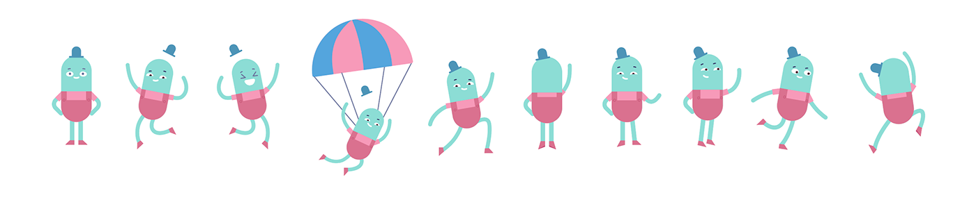 motion animation  Character ILLUSTRATION  Onboarding app smoking quit community better me