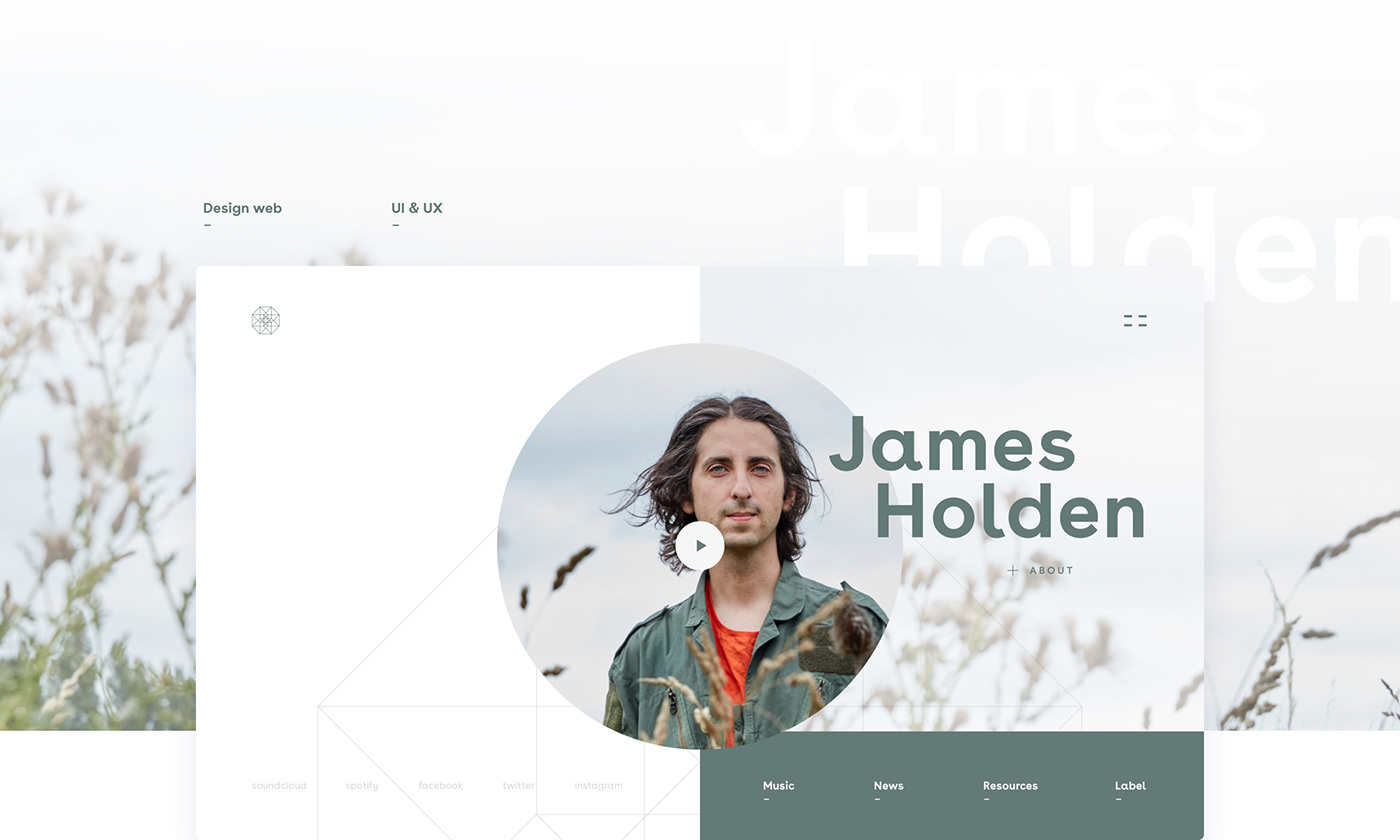 james holden music design Web minimal Responsive interactivity artist ux UI