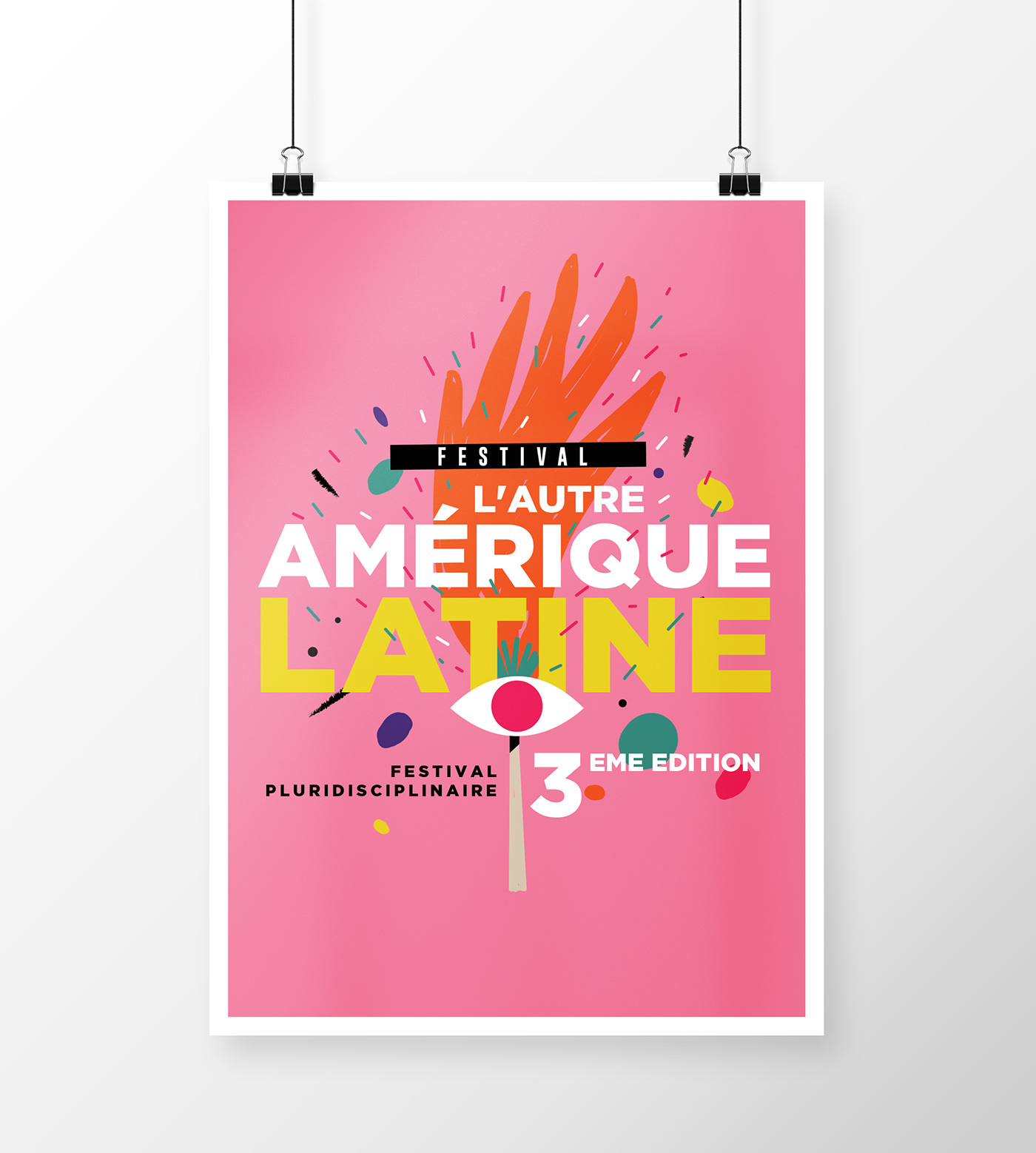 festival francia musica ilustracion pink explotion flame eye DANCE   amérique latine