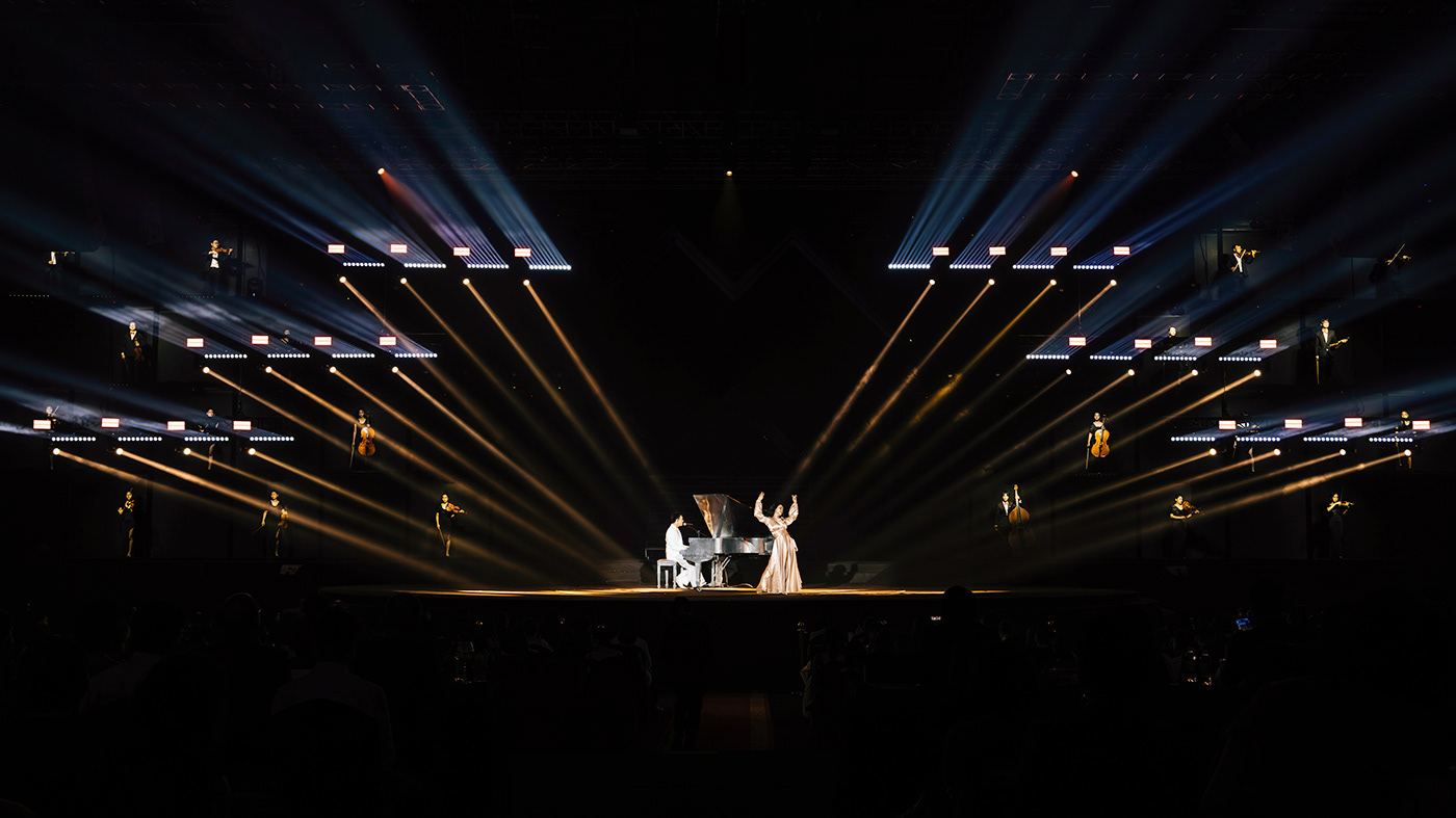 music concept art concert photography Techcombank visual design ligting  led lights Advertising  Singer
