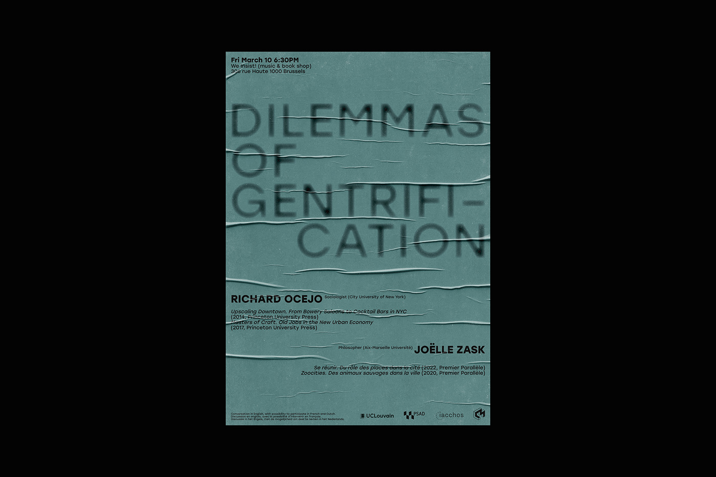 graphic design  poster Poster Design typography   phylosophy gentrification sociology