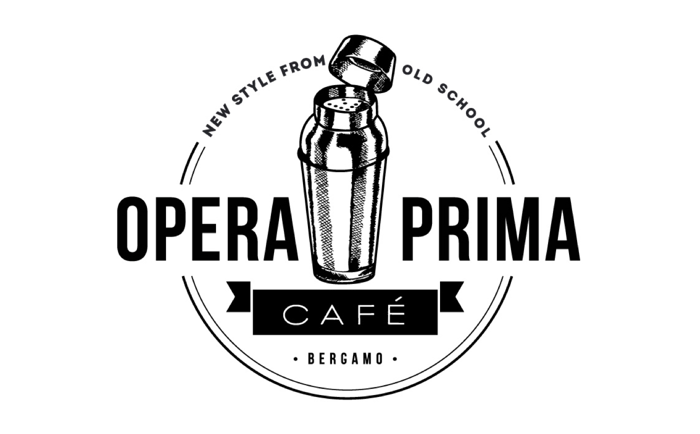 opera prima bergamo Logo Bar Logo Design Italian Cafe