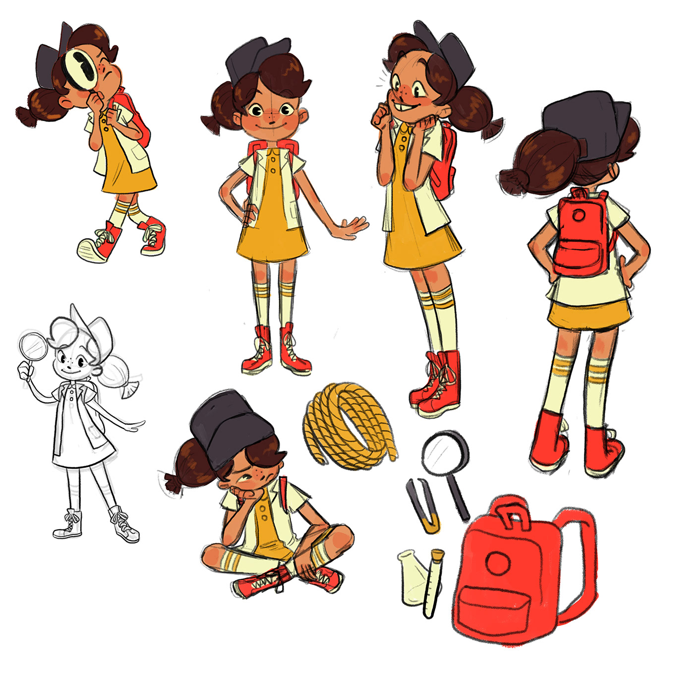 animation  cartoon Character Character design  consept consept art girl ILLUSTRATION  Scientist