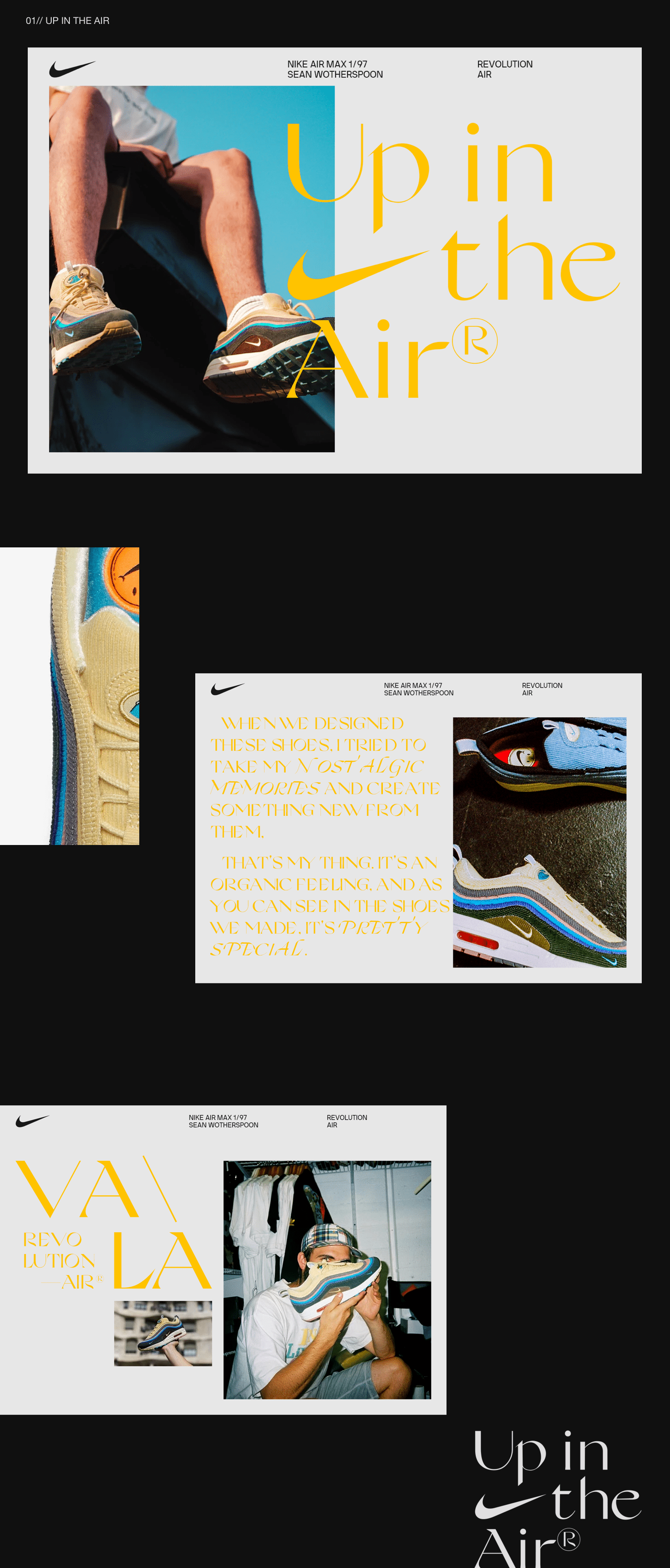 Webdesign basketball Brutalist font grid minimalist Mockup Nike