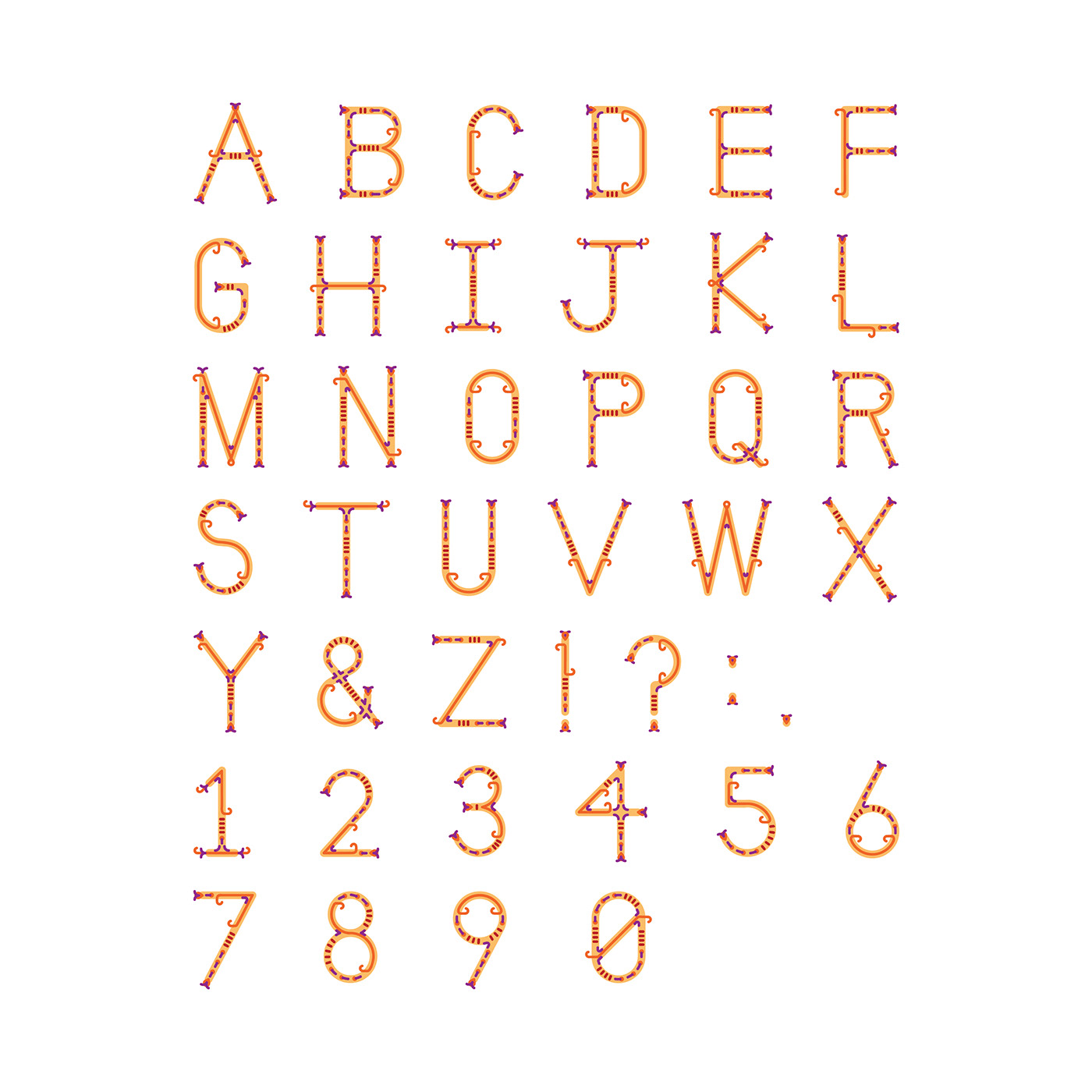 typography   font design Typeface chromatic typeface