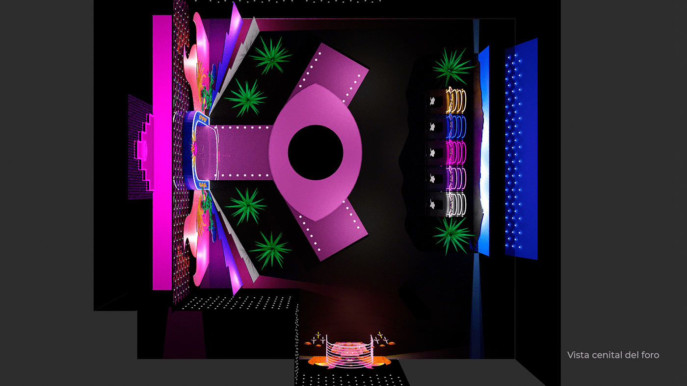 3D design Drag escenario LGBT mexico scenery scenography set design  visual identity