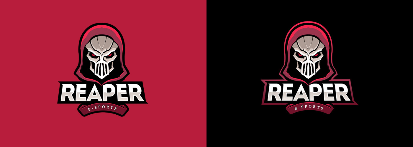reaper esports logo brand design ILLUSTRATION  vector typography   Gaming Games