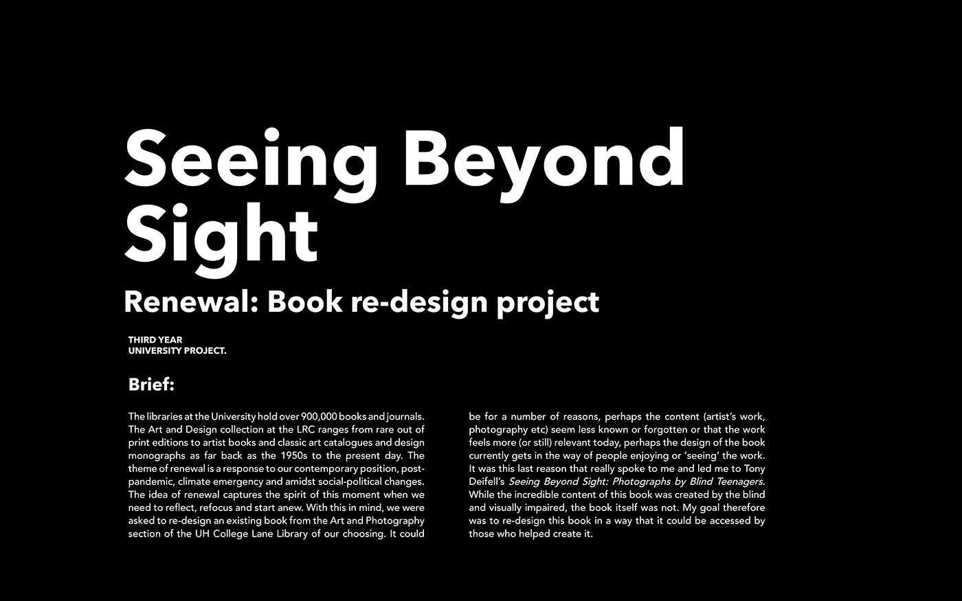 Accessibility accessible design blind book book design cover design disability Layout print University
