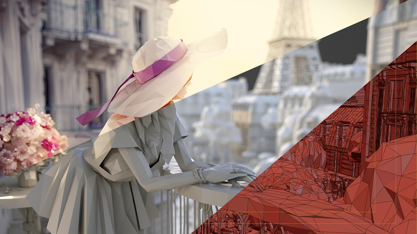 lowpoly low-poly facets Fashion  beauty faceted Paris city geometric Jewellery