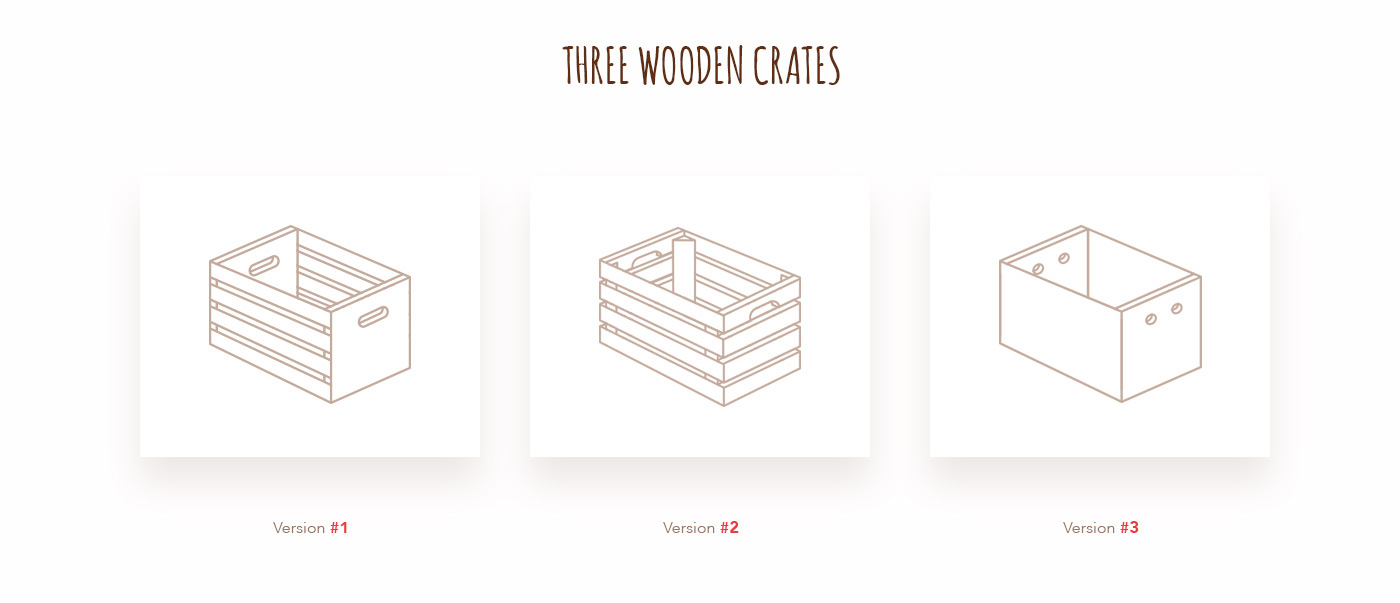 produkt photoshop Illustrator Website UI ux wood crate Slovak shop