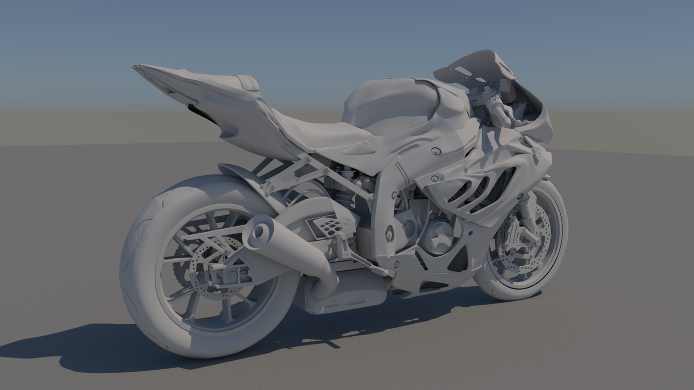 3D 3d art 3D model Bike BMW Maya S1000RR super bike