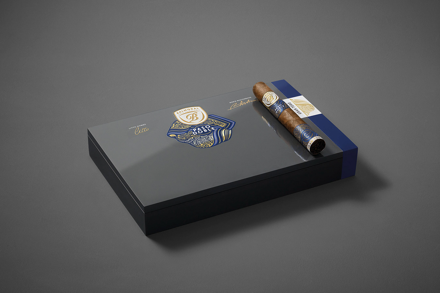 Packaging design cigars luxury ILLUSTRATION  craft Van Heertum Design Balmoral