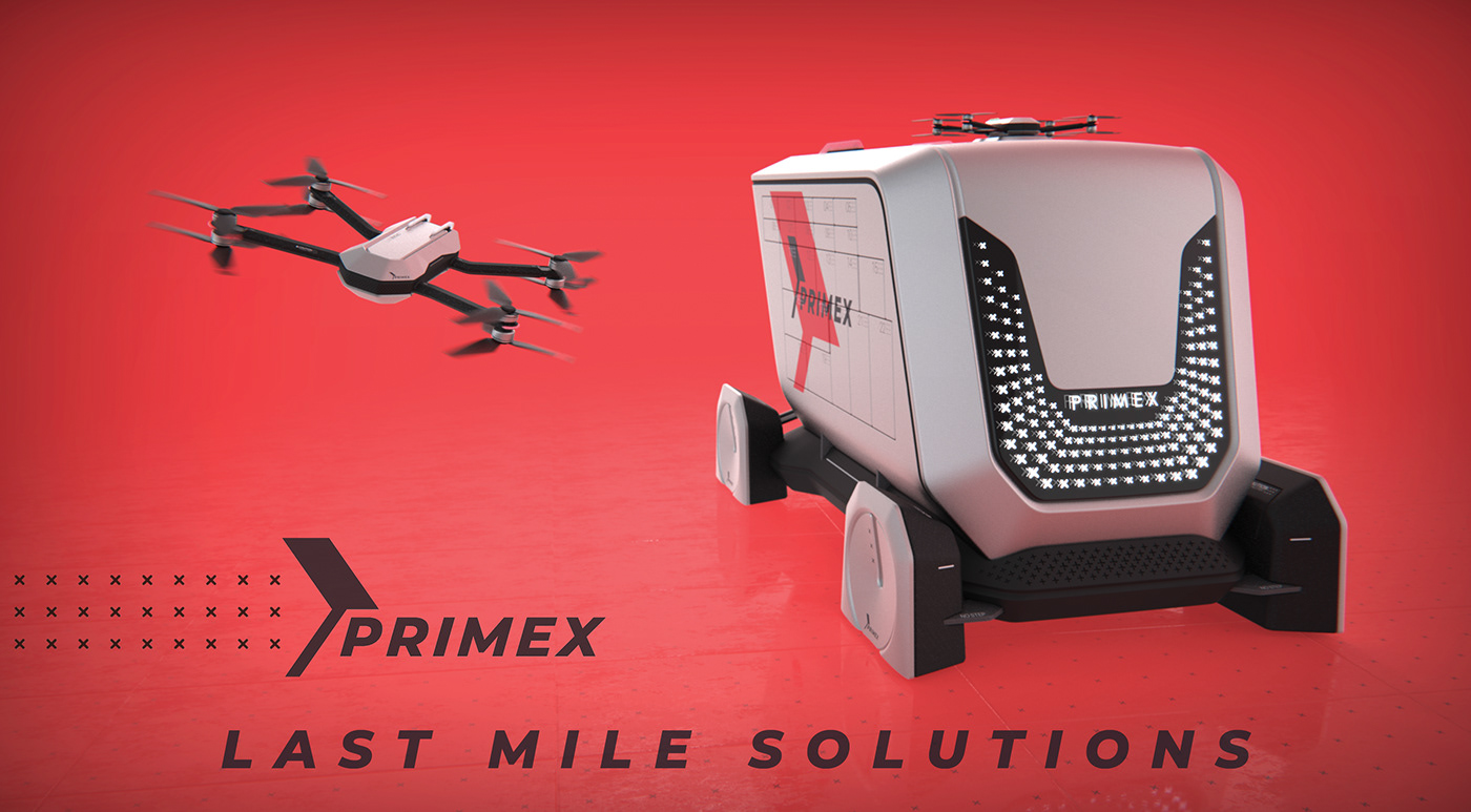 concept design delivery Delivery Drone drone industrial design  Parcel delivery product design  Transportation Design Vehicle