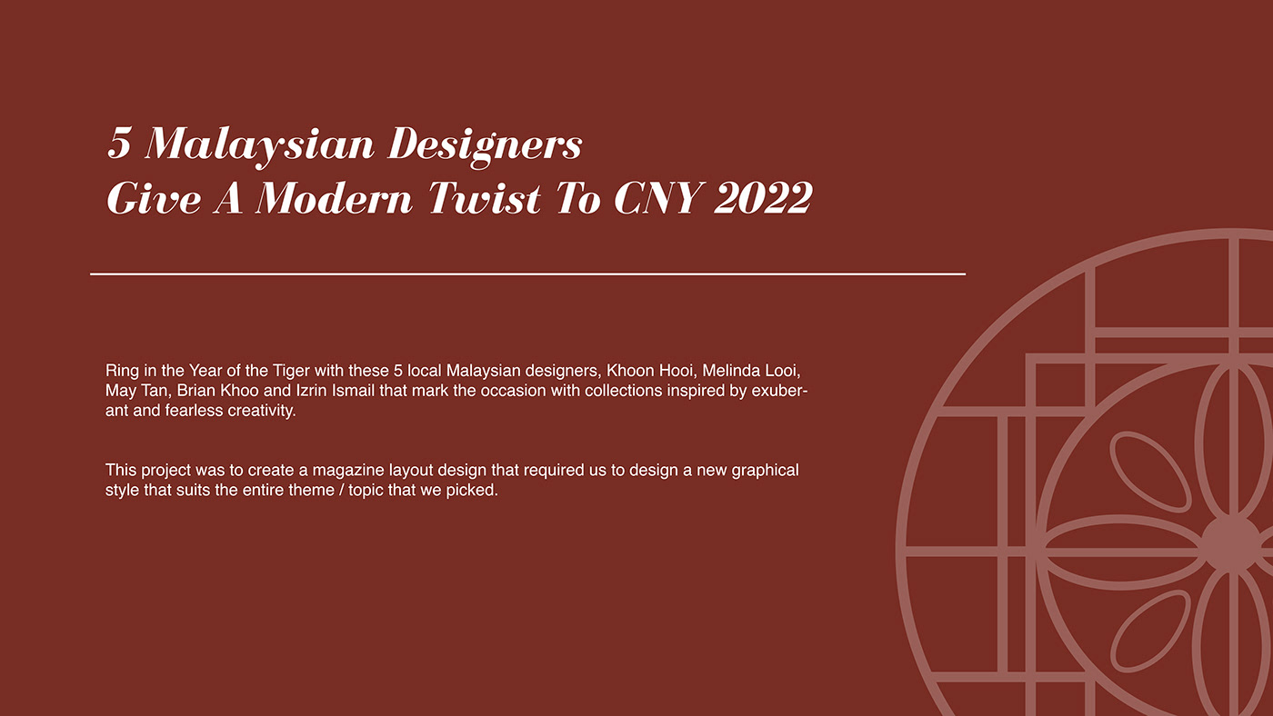 culture fashion magazine Magazine design magazine layout malaysian designer qipao