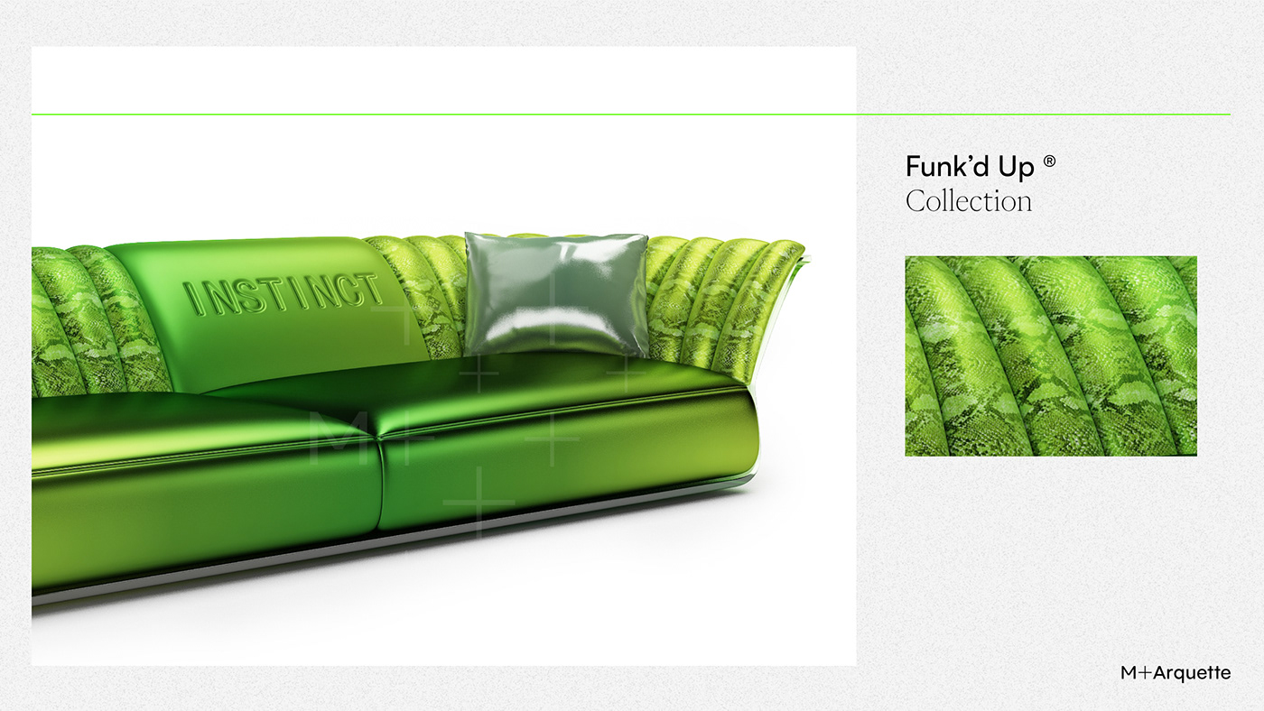3D concept design Funk furniture furniture design  interior design  modern product design  sofa