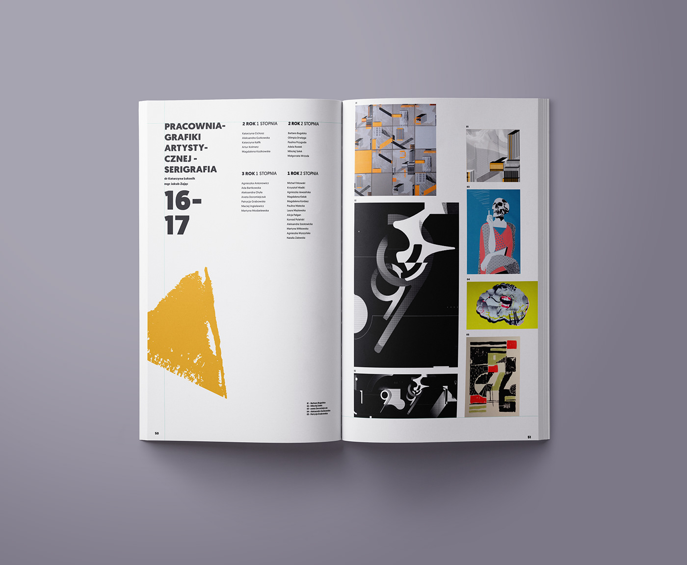 graphic design book ANNUAL yellow paint black artwork asp gdansk polishdesign