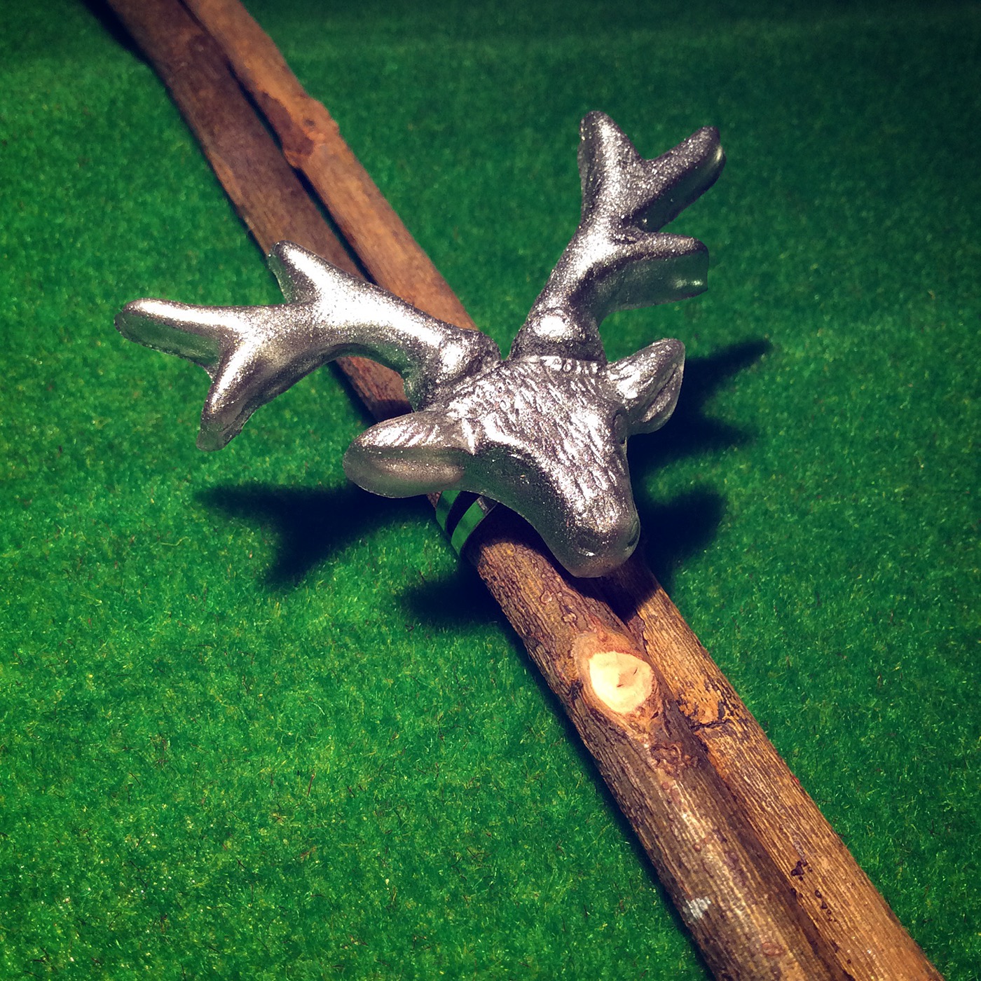 ring elven deer stag jewelry Nature animal design resin handmade