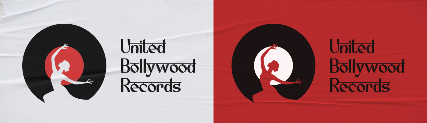 Bollywood music branding  Logo Design visual identity vinyl record design moodboard brand identity DANCE  