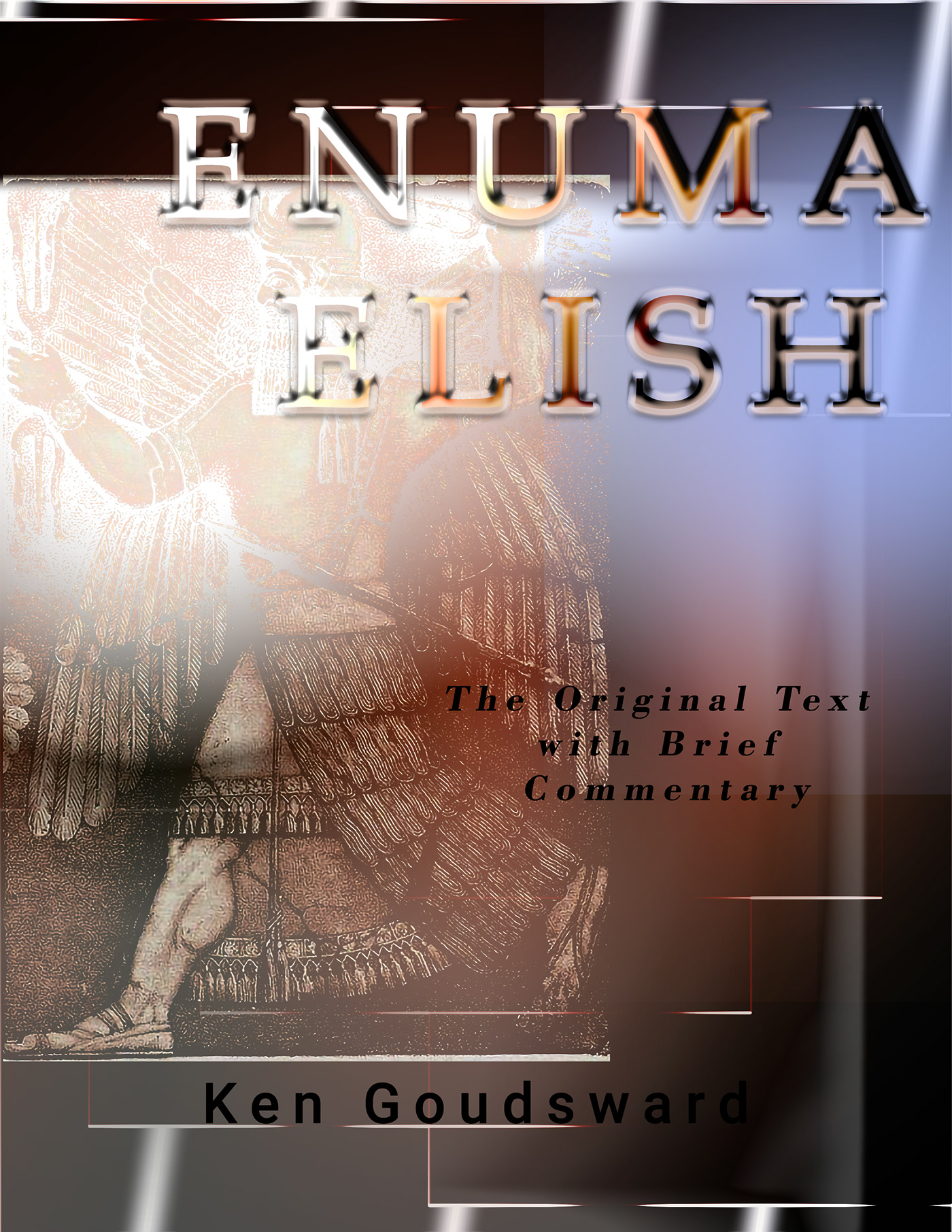 enuma elish book cover design Graphic Designer book cover designer eBook design cover Digital Art  sumerian epic