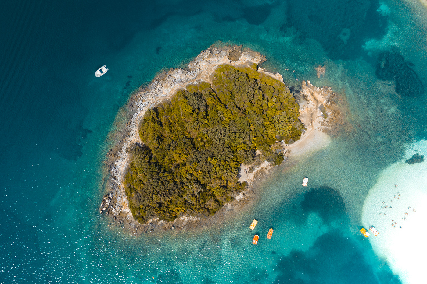 islands ksamil sea water Aerial Photography Albania boat photography coastline colorful photography vibrant