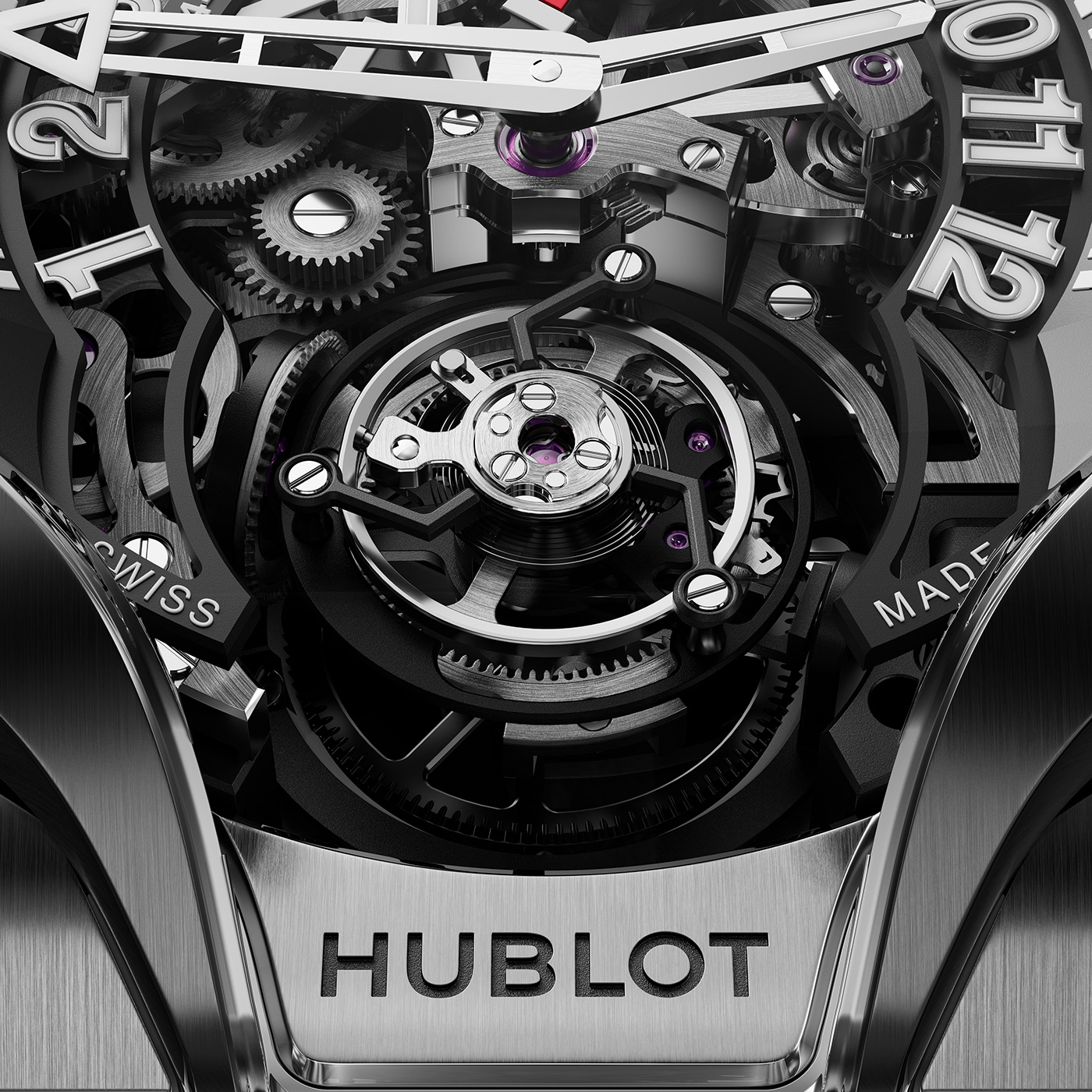 CGI cinema4d design gravity houdini hublot luxury photorealistic watch