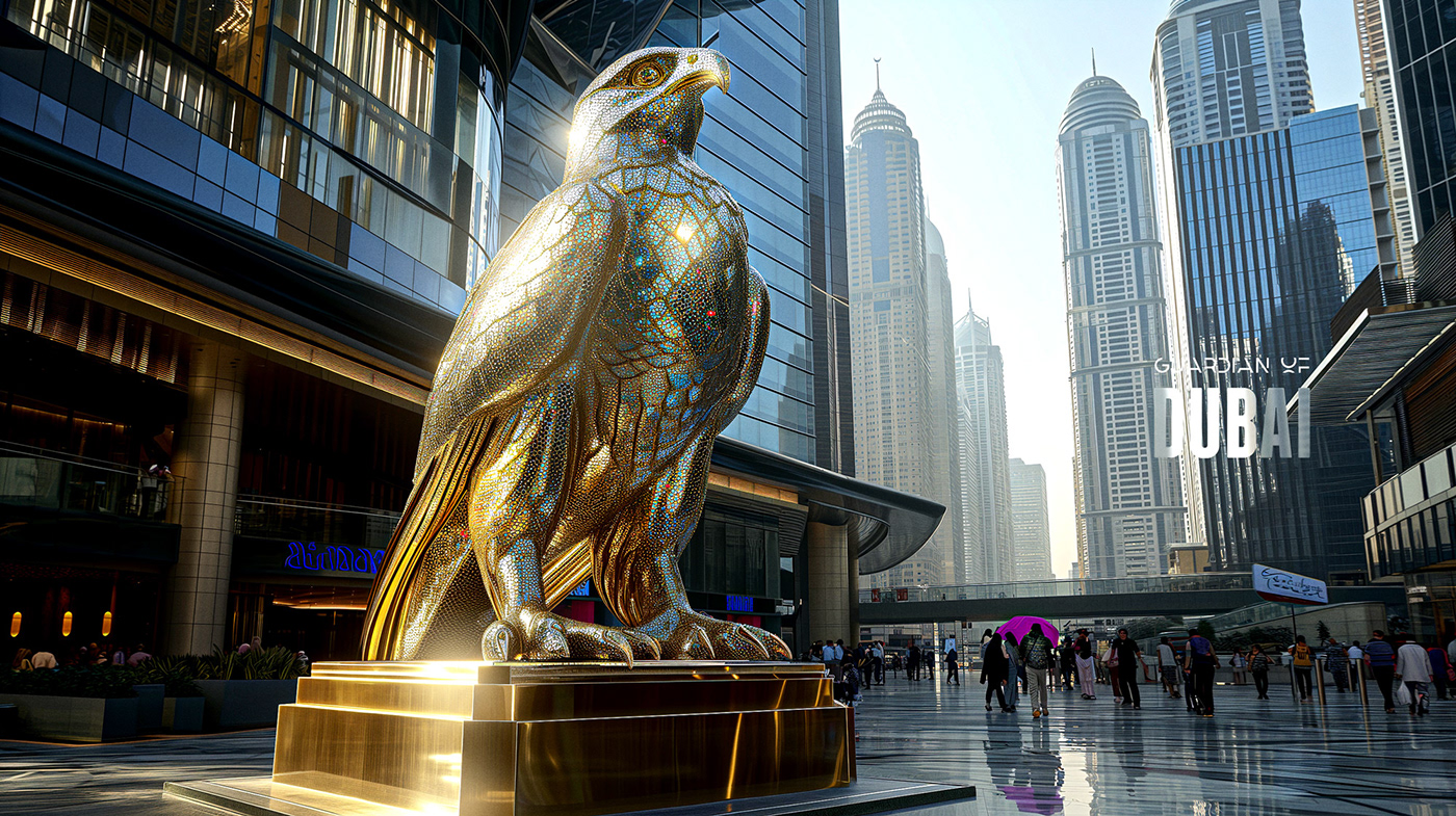 ai artificial intelligence concept art dubai abstract animals city Urban UAE