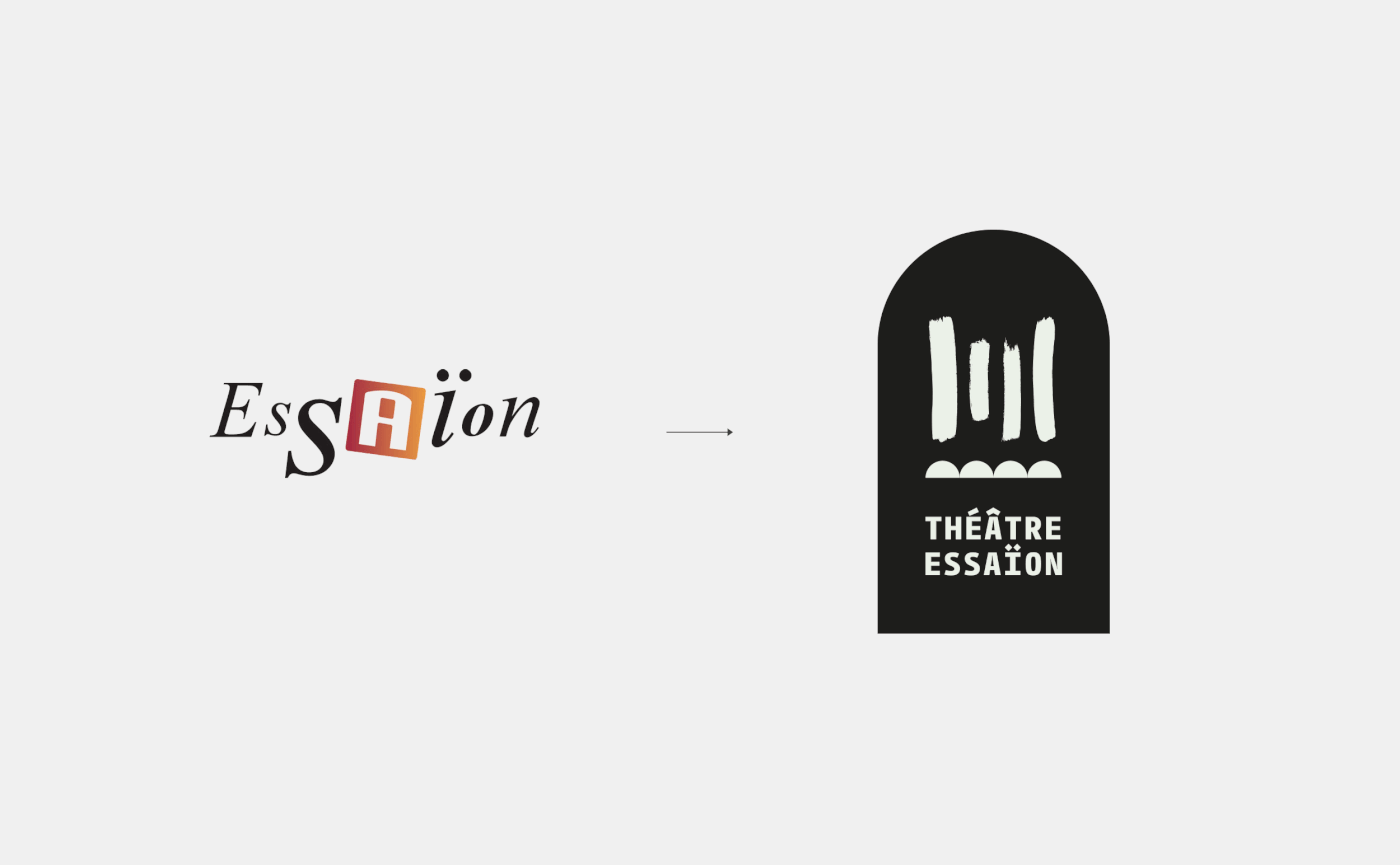 branding  identity Theatre poster editorial color logo Paris Essaïon