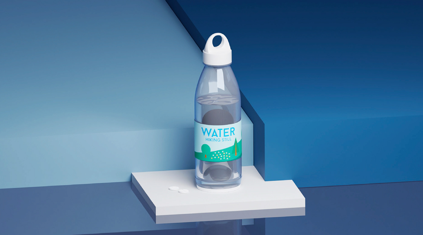 bottle Packaging product design  3D visualization concept