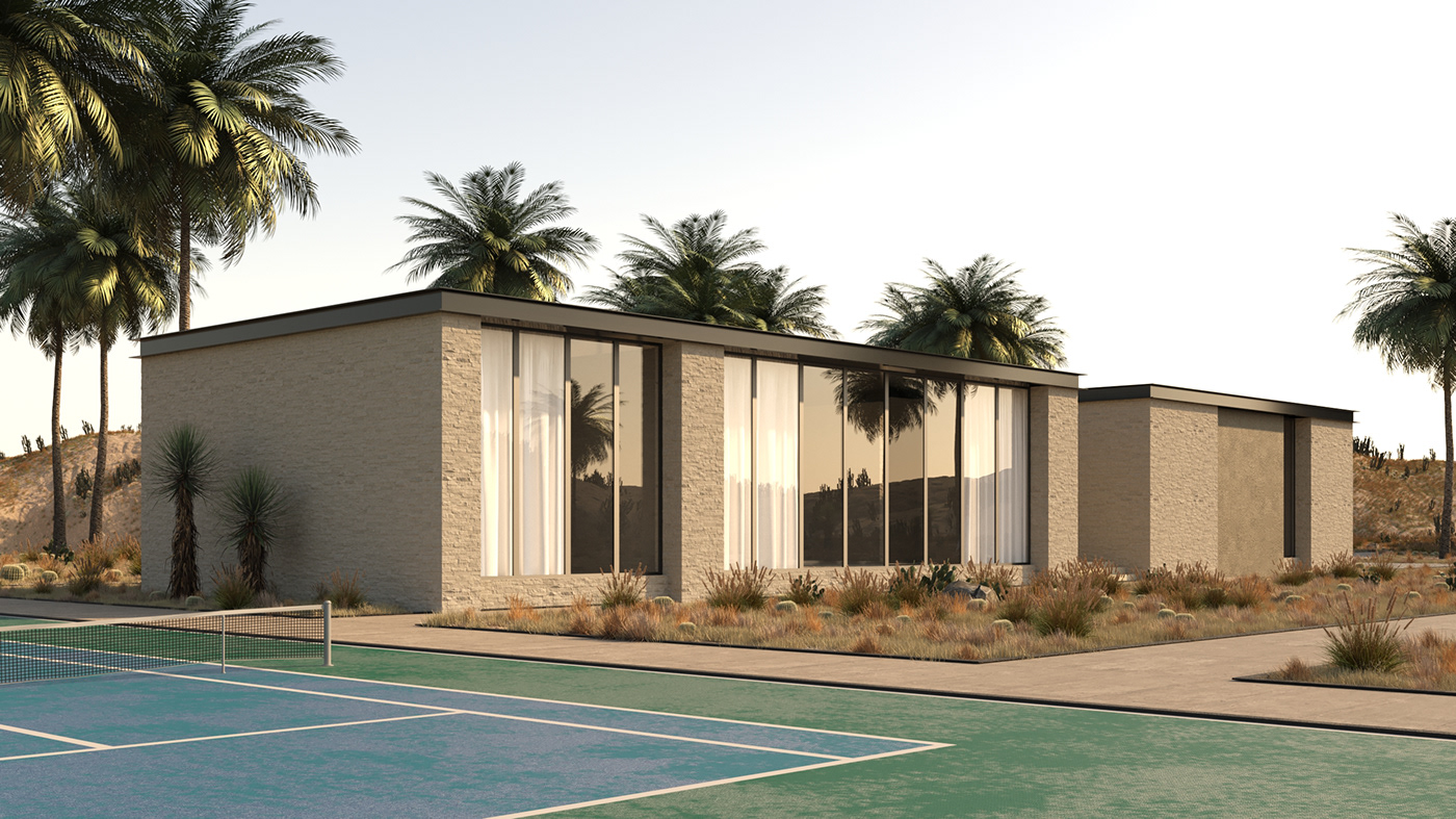 Villa architecture 3ds max corona Render archviz exterior visualization 3D modern