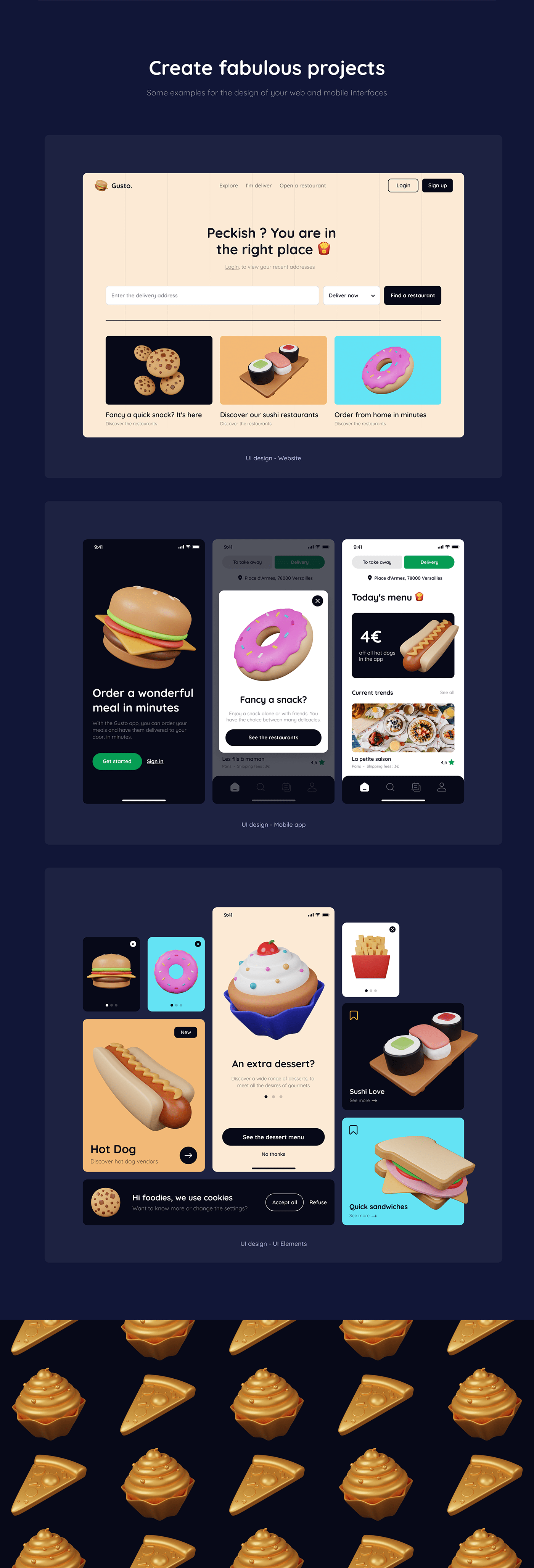 3D 3D Assets 3d icons app assets Food  icons icons pack illustration 3d junk food