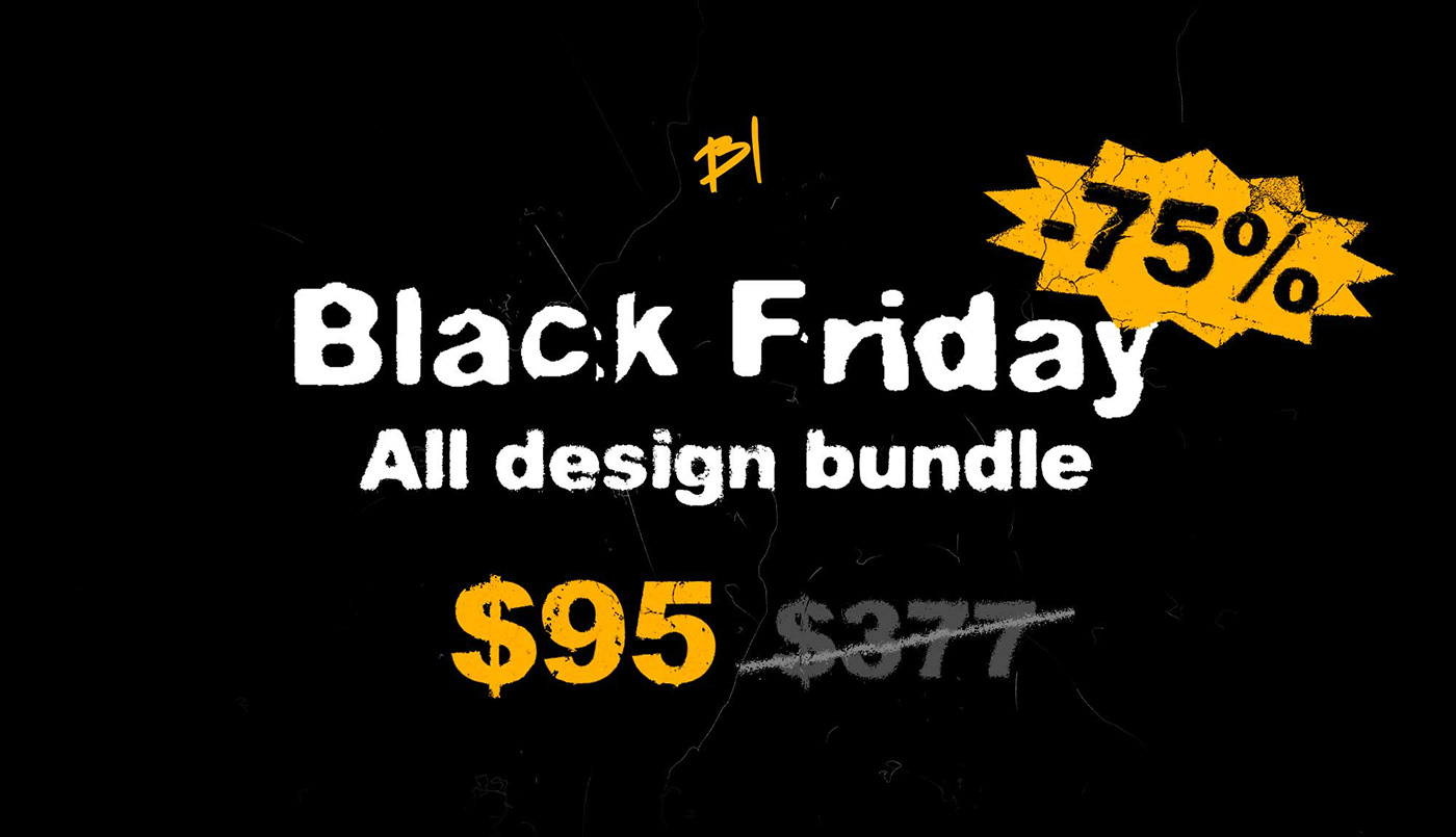 black bolderaja Deal design bundle discount free Friday Mockup template template free