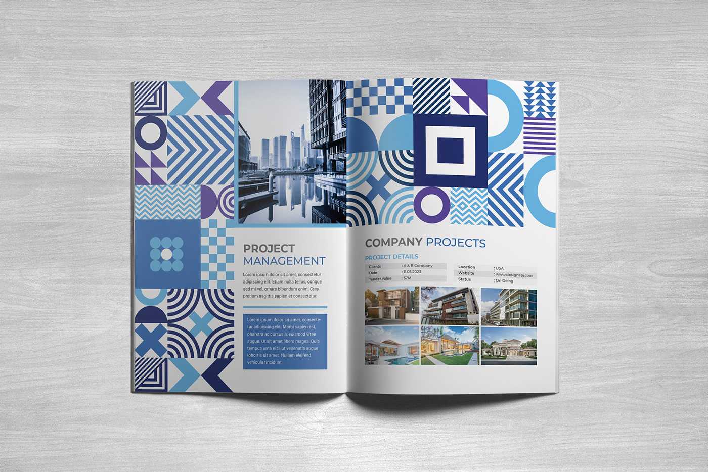 Bauhaus Style Company Profile Brochure, Bauhaus Design, Bauhaus interior design, Brochure