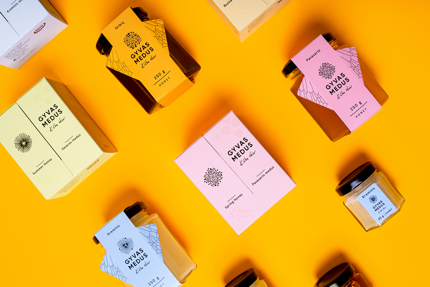 branding  dieline graphicdesign honeypackage Honeypackaging Lithuanianpackaging pacaging package packagedesign packagingdesign