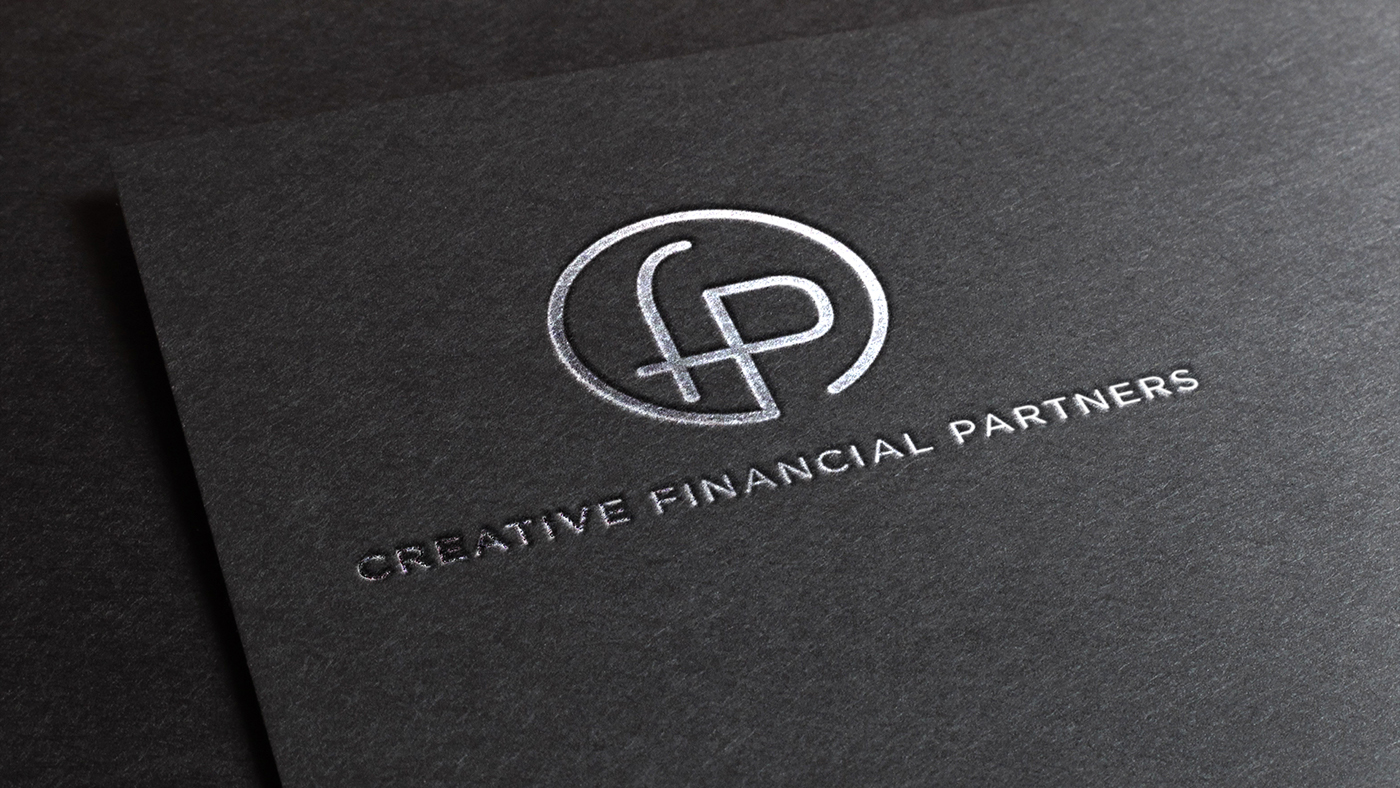 print business card letterhead Stationery logo Brand System financial Investment banking black White accent foil folder