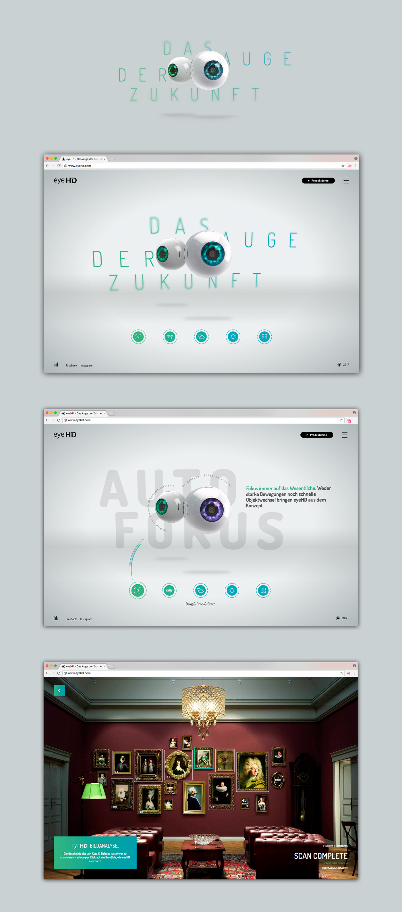 eye Screendesign ux/ui future design prototype Webdesign Screendesign Fun