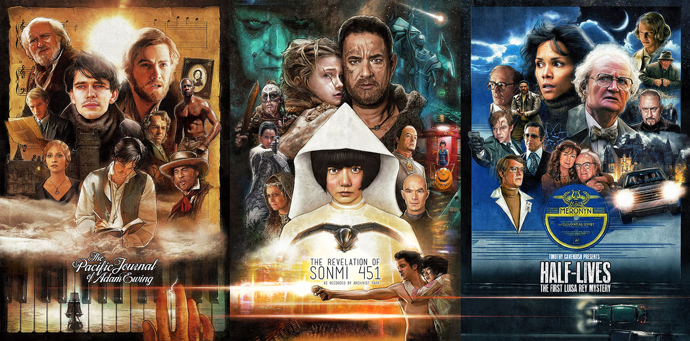 cloud atlas Triptych Wachowski filmmovie one sheet poster gallery david mitchell Tykwer