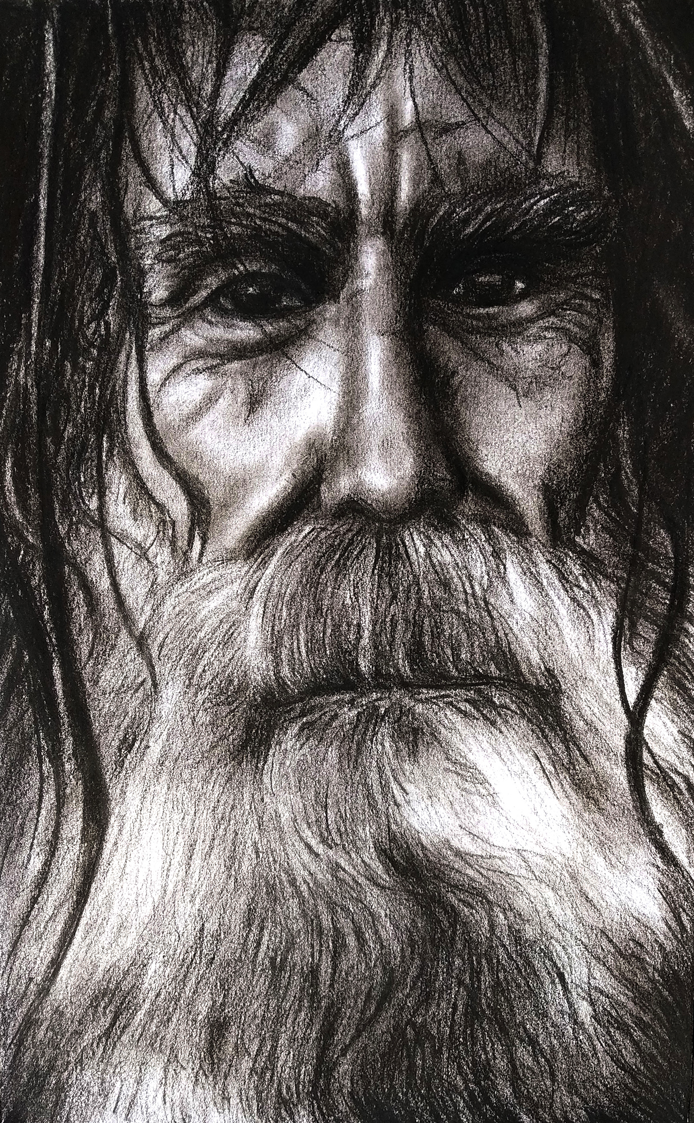 Drawing  charoal old man Finearts art old wriggles